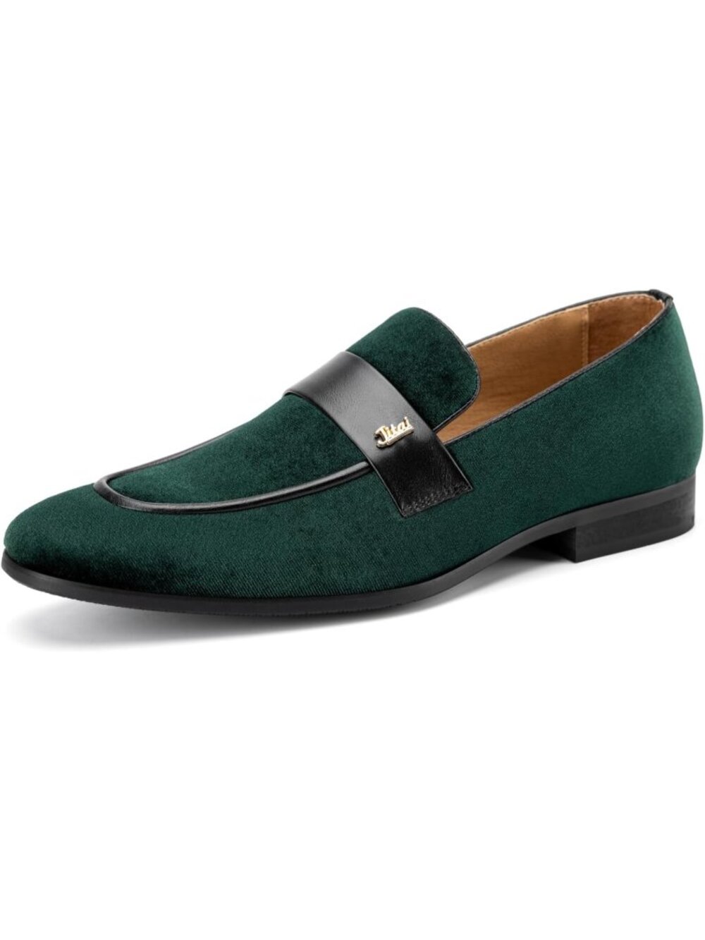 Men's Green Velvet Luxury Loafers Slip On Party Fashion Pull On Dress Shoes